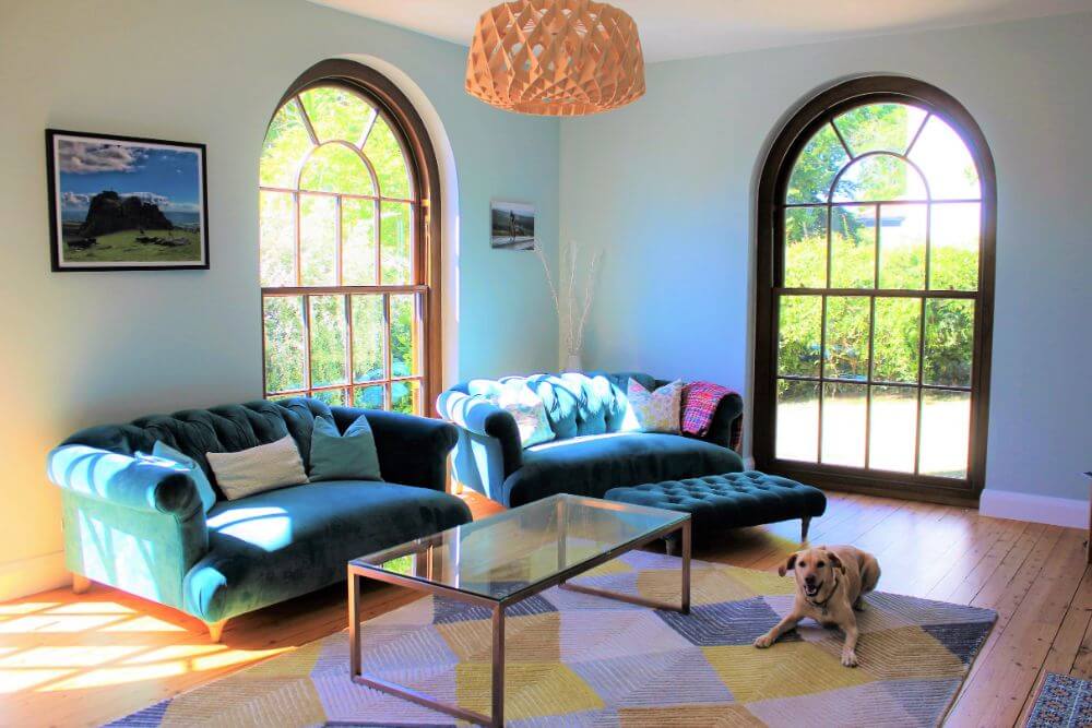 home with sash windows